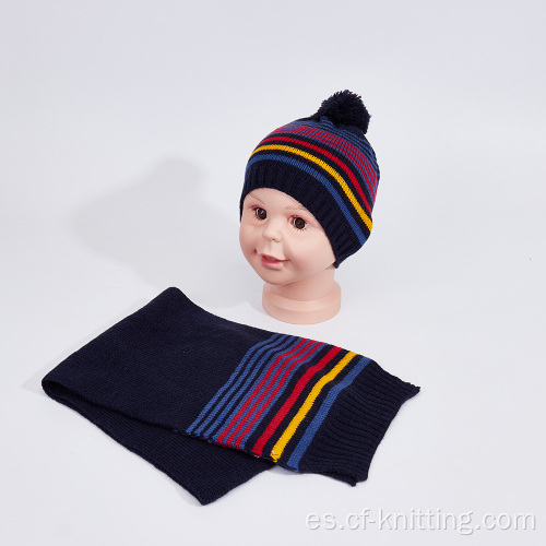 Suministro de suministro rápido de sombrero y bufanda para niños